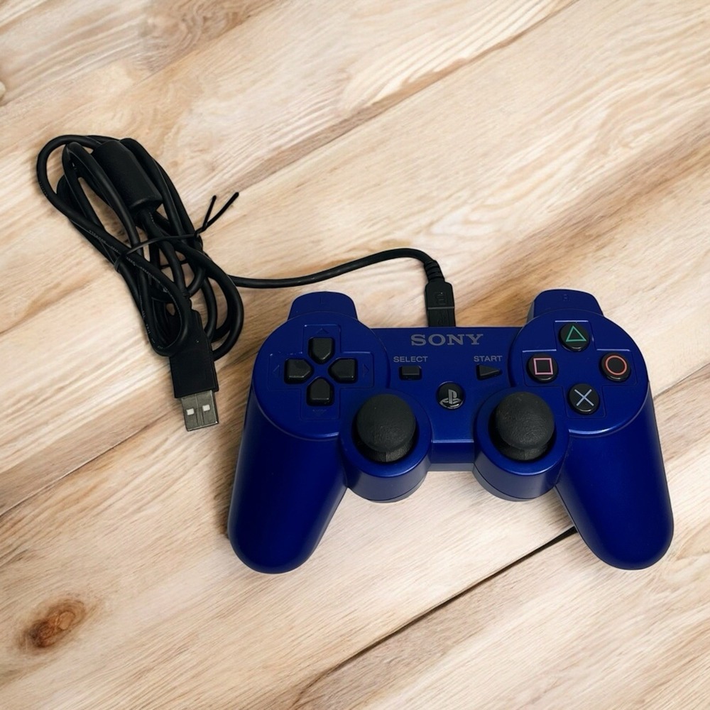 Genuine OEM Sony PlayStation 3 PS3 Blue DualShock 3 Controller Wireless CECHZC2U